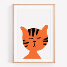 Load image into Gallery viewer, Illustrated print of a tigers head 
