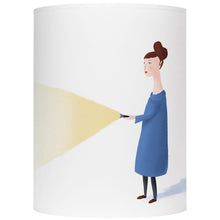 Load image into Gallery viewer, lady with torch lamp shade/ceiling shade
