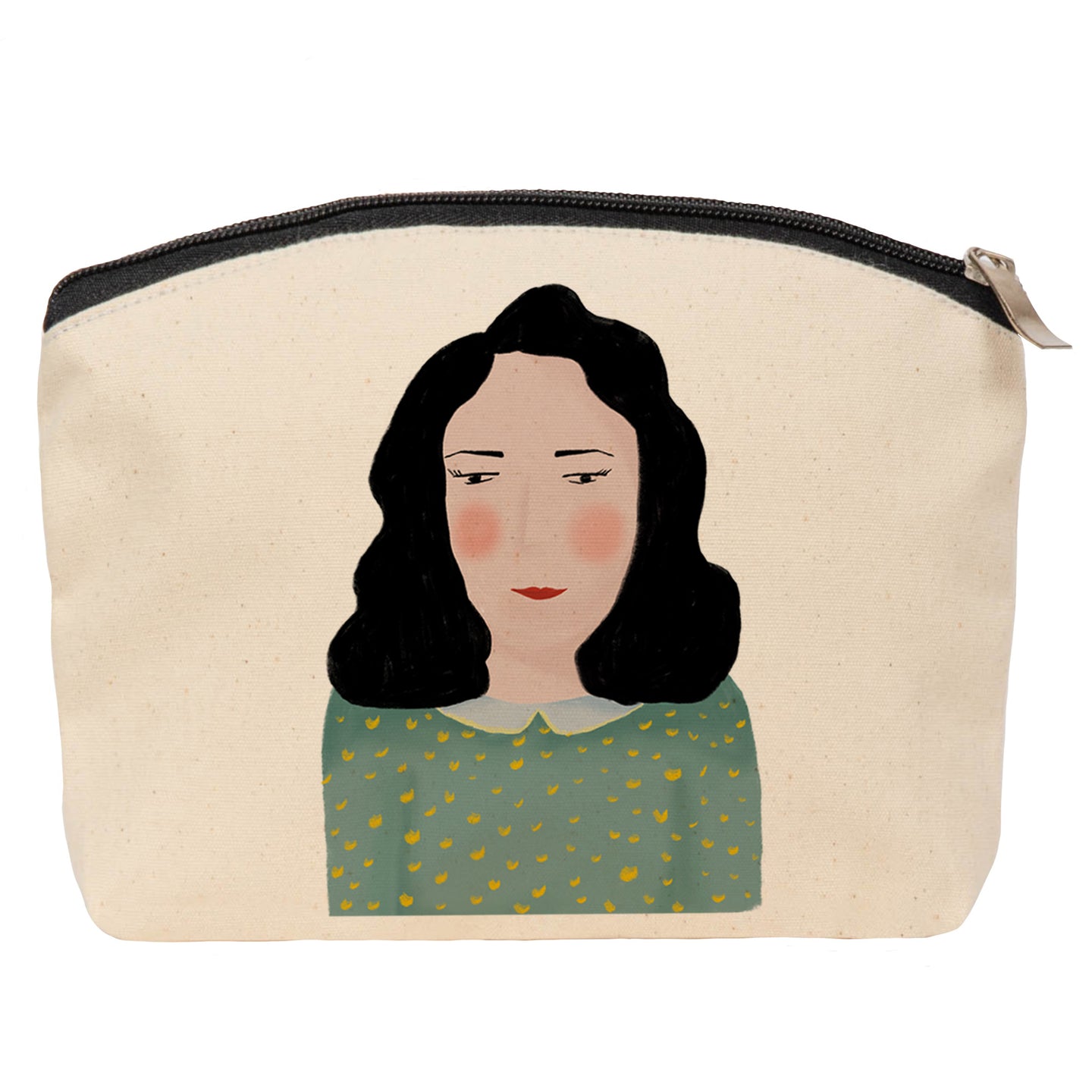 Portrait of lady cosmetic bag