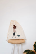 Load image into Gallery viewer, Dog walking drawstring bag
