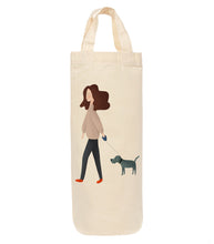 Load image into Gallery viewer, Walking dog bottle bag - wine tote - gift bag
