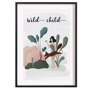 Wild child art print