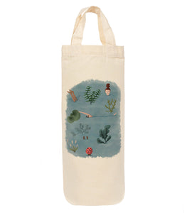 Wild swimming bottle bag - wine tote - gift bag