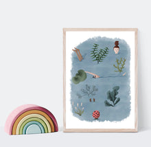 Load image into Gallery viewer, Wild swimming art print
