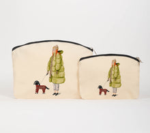 Load image into Gallery viewer, Winter dog walking cosmetic bag
