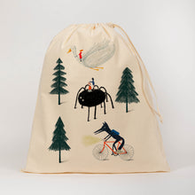 Load image into Gallery viewer, Animals in the forest drawstring bag

