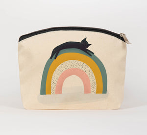 Rainbow cat cosmetic bag