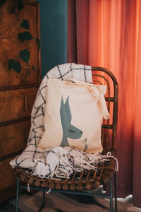 Hare with cocktail tote bag 