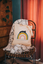 Load image into Gallery viewer, Cat on rainbow long handle shopping bag 
