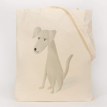 Load image into Gallery viewer, White dog on shopping bag 
