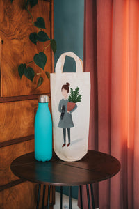 Cat plant lady bottle bag