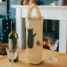 Load image into Gallery viewer, cat wine tote 
