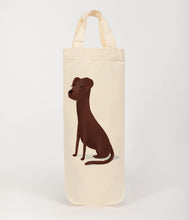 Load image into Gallery viewer, Brown dog bottle bag 
