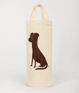 Brown dog bottle bag 
