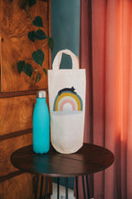 Load image into Gallery viewer, cat on rainbow gift bag
