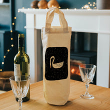 Load image into Gallery viewer, swan wine tote 
