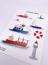 Load image into Gallery viewer, Nautical sticker sheet
