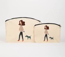 Load image into Gallery viewer, Dog walking cosmetic bag
